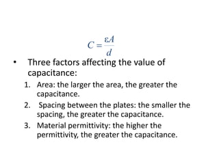 Affect Capacitance Circuits | PPTX