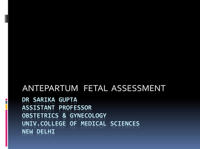 Antenatal fetal surveillance | PPTX