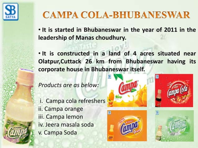 PRESENTATION ON CAMPA COLA PPT presentation-on-campa-cola-ppt