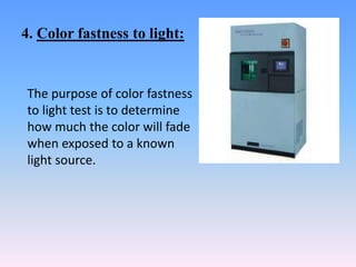 Fastness To Light Fastness testing of fabric | PPTX