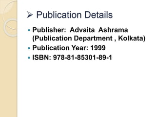 Bookreview of the book- Karma Yoga | PPT