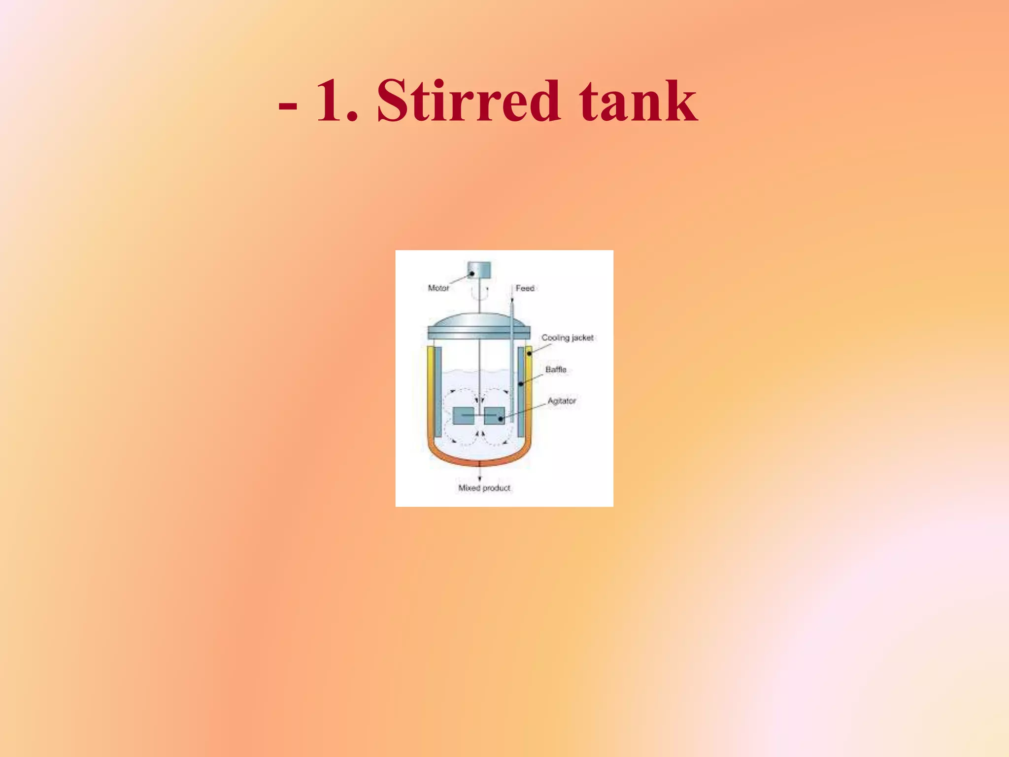- 1. Stirred tank
 