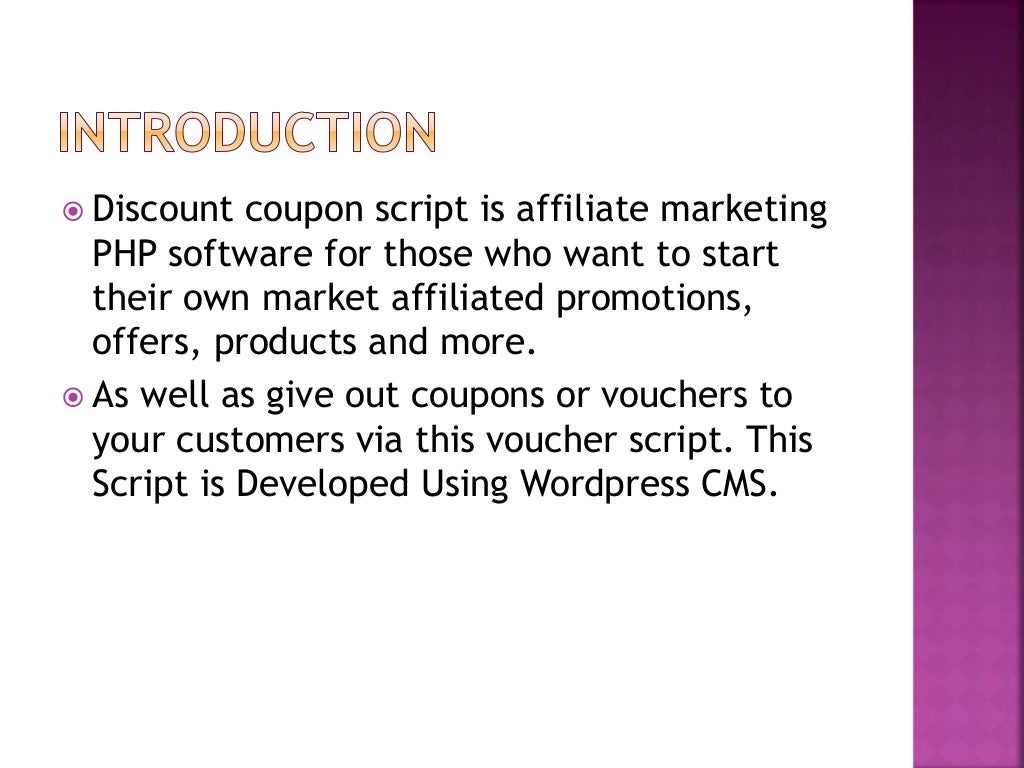 Readymade Discount Coupon Script