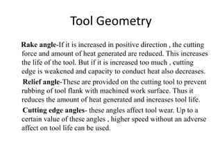 Tool Wear and Tool life of single point cutting tool | PPTX