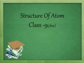 Structure Of Atom
Class -9(cbsc)
 