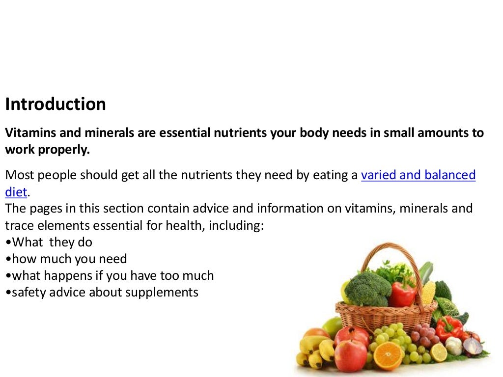Health Benefits Of Vitamins