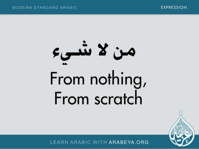 Common Modern Standard Arabic Expressions