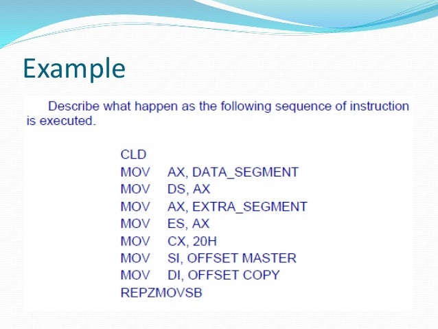 Subroutine & string in 8086 Microprocessor