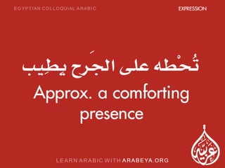 More common and new Egyptian Colloquial Arabic Expressions with Arabeya
