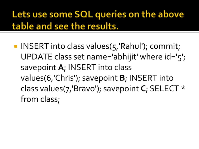 DML, DDL, DCL ,DRL/DQL and TCL Statements in SQL with Examples | PPT