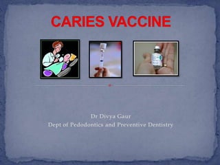 Dr Divya Gaur
Dept of Pedodontics and Preventive Dentistry
 