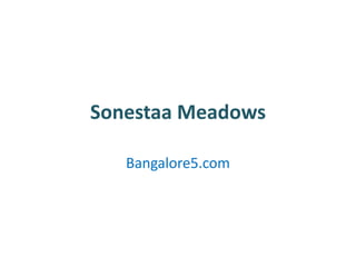 Sonestaa Meadows
Bangalore5.com
 