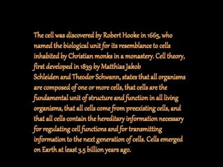 The fundamental unit of life ~ Cell