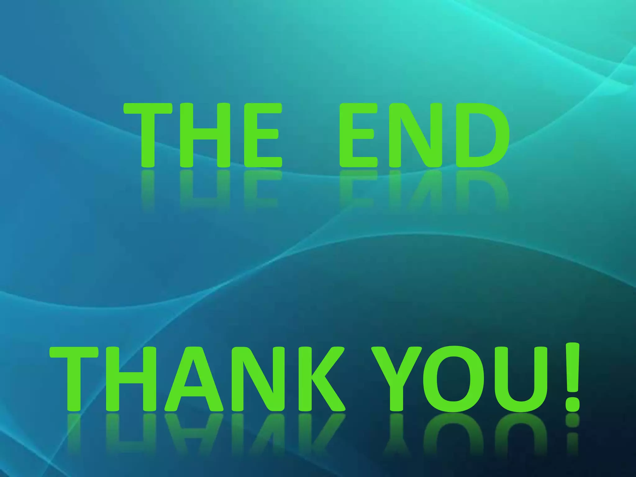 THE END
THANK YOU!
 