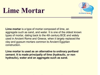 Civil construction material lime
