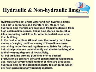 Civil construction material lime