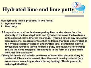 Civil construction material lime