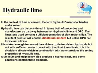 Civil construction material lime