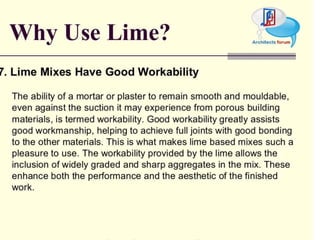 Civil construction material lime