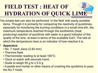 Civil construction material lime