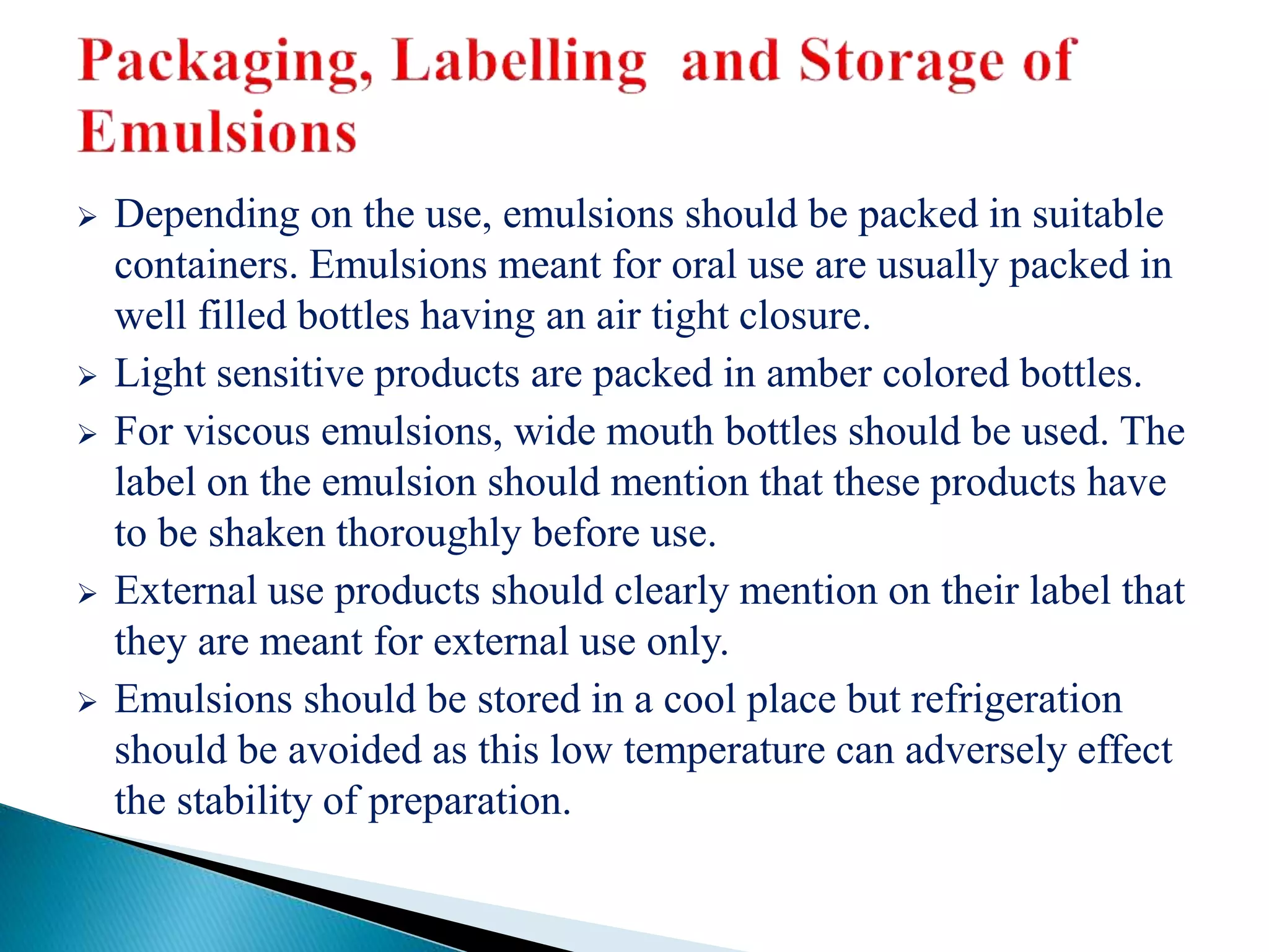 Emulsion Label Formulation of Emulsion | PPTX