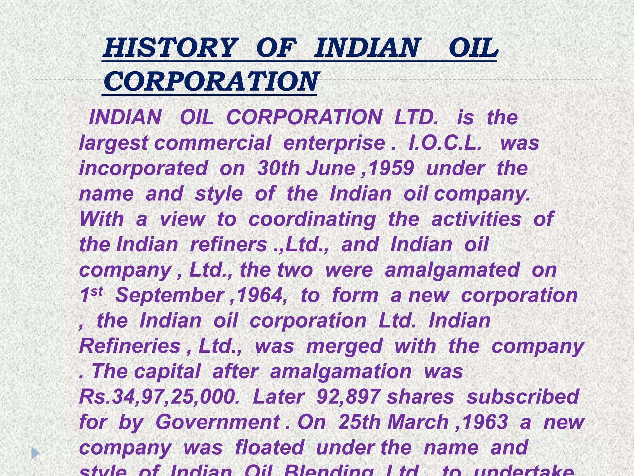 indian oil corporation ltd. | PPTX