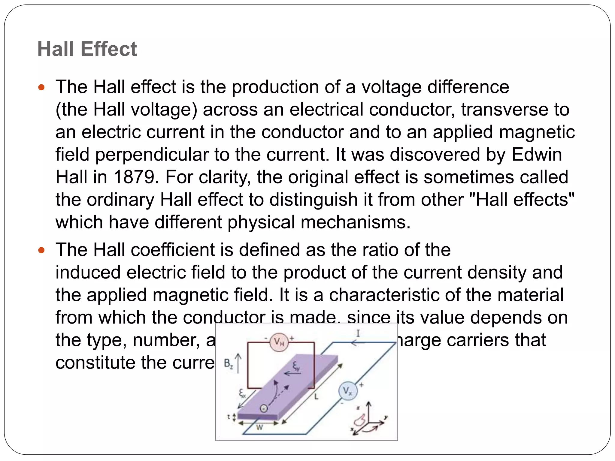 hall effect and hall effect sensor PPT