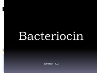 MARMAR ALI
Bacteriocin
 