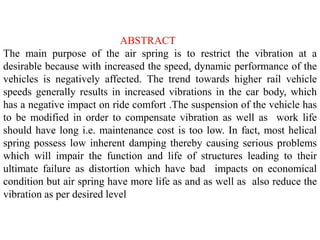 To Reduce the Maintenance Cost in Transportation System by Using Air ...