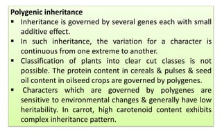 Additive Inheritance breeding for vegetable quality | PPTX