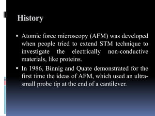 AFM (Atomic Force Microscopy) Slide 2