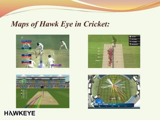 Maps of Hawk Eye in Cricket:
 