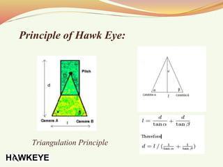 Principle of Hawk Eye:
Triangulation Principle
 