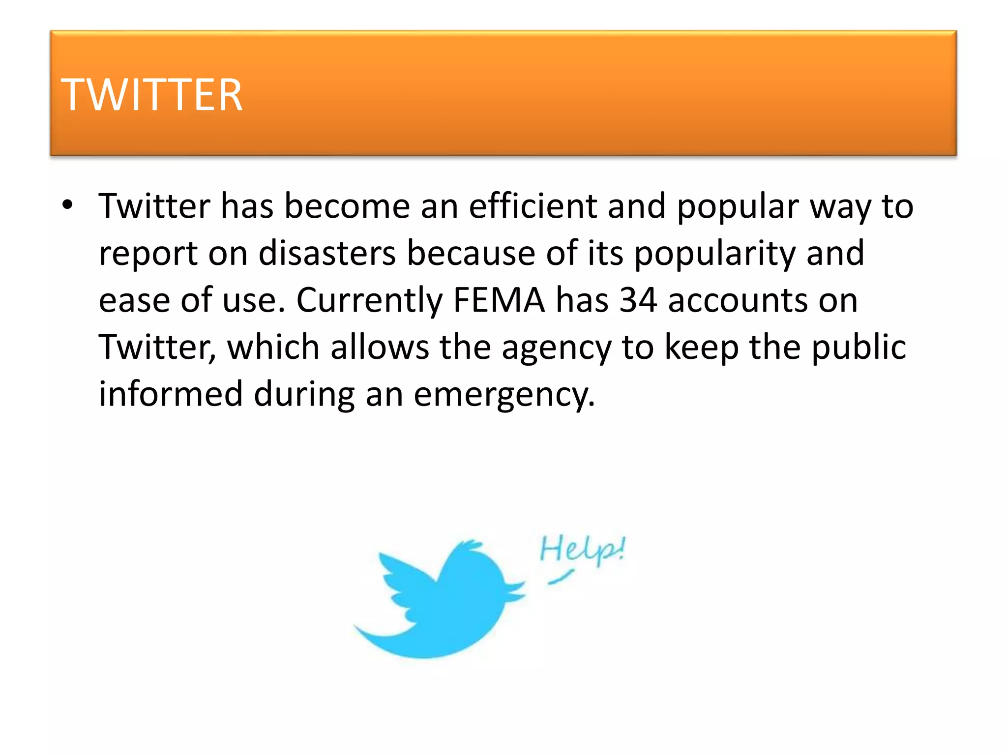 ROLE OF SOCIAL MEDIA IN DISASTER MANAGEMENT | PPTX