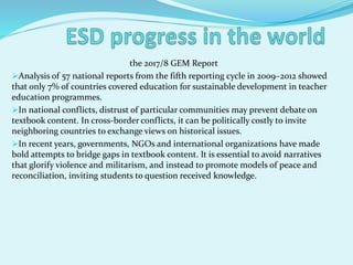 education for sustainable development(ESD) | PPTX