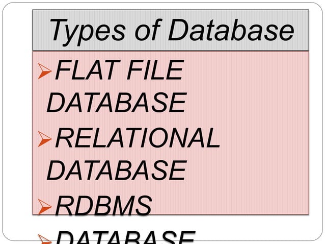 DATABASE PRESENTATION | PPT