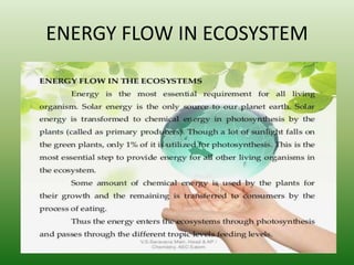 ENERGY FLOW IN ECOSYSTEM
 