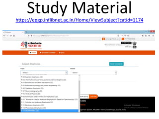 Study Materialhttps://epgp.inflibnet.ac.in/Home/ViewSubject?catid=1174
 