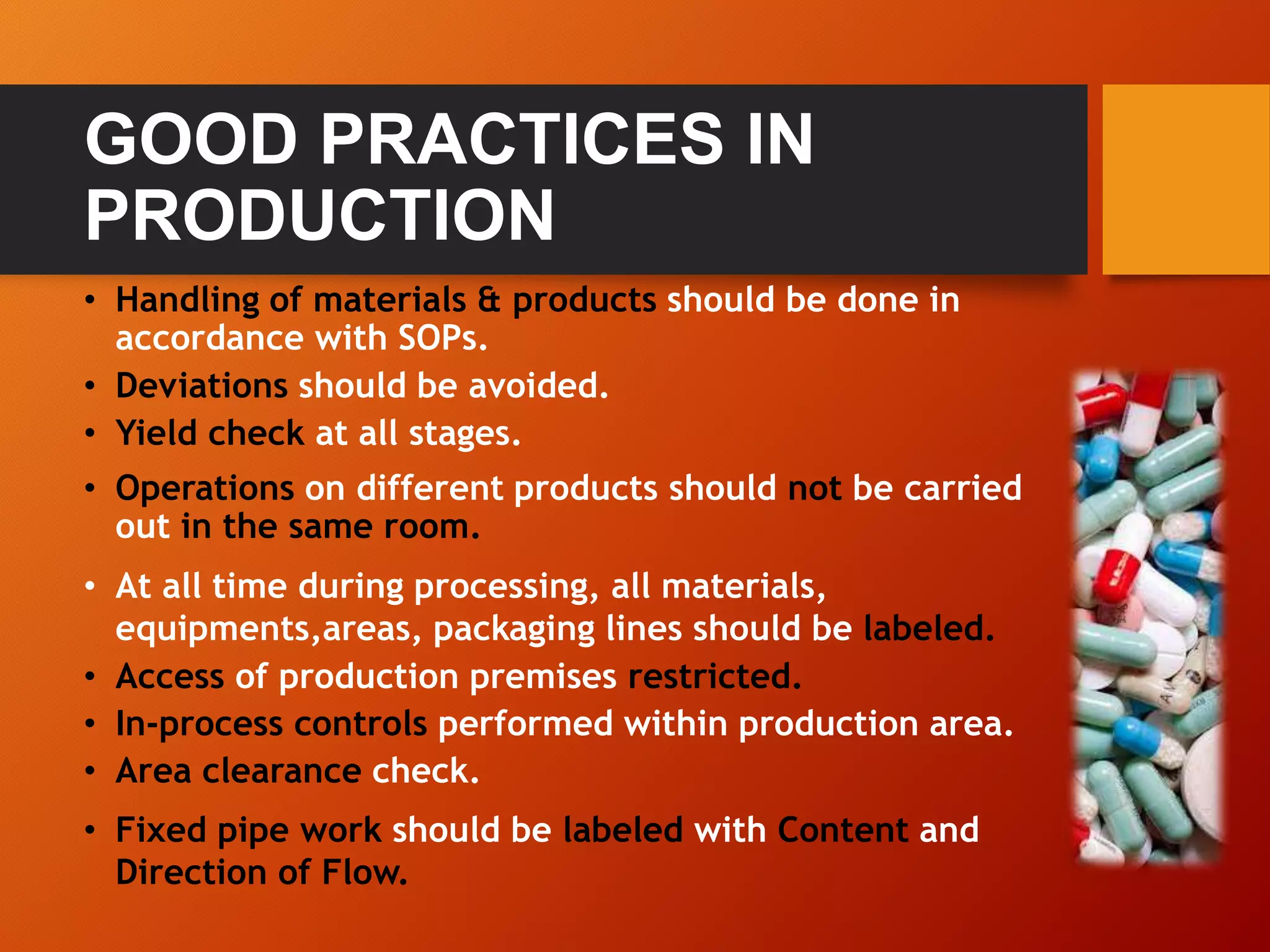 GMP Key Elements and Basic Principals | PPT