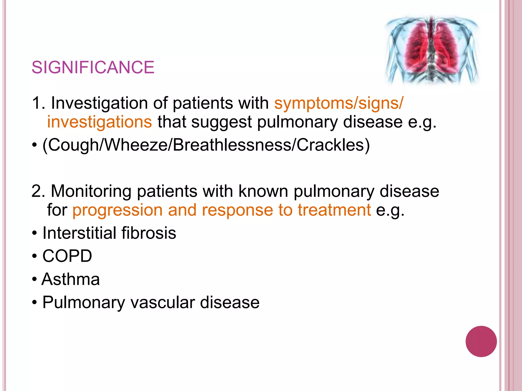 pulmonary function tests ppt | PPTX