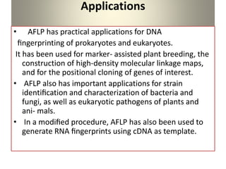 using molecular marker technology in studying genetic diversity | PPTX