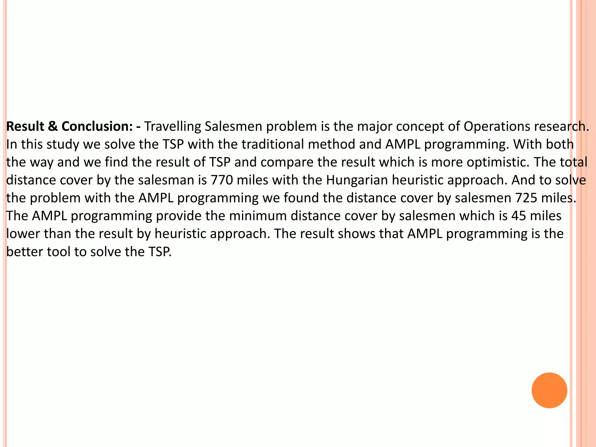 Operation research model for solving TSP | PPTX | Programming Languages ...