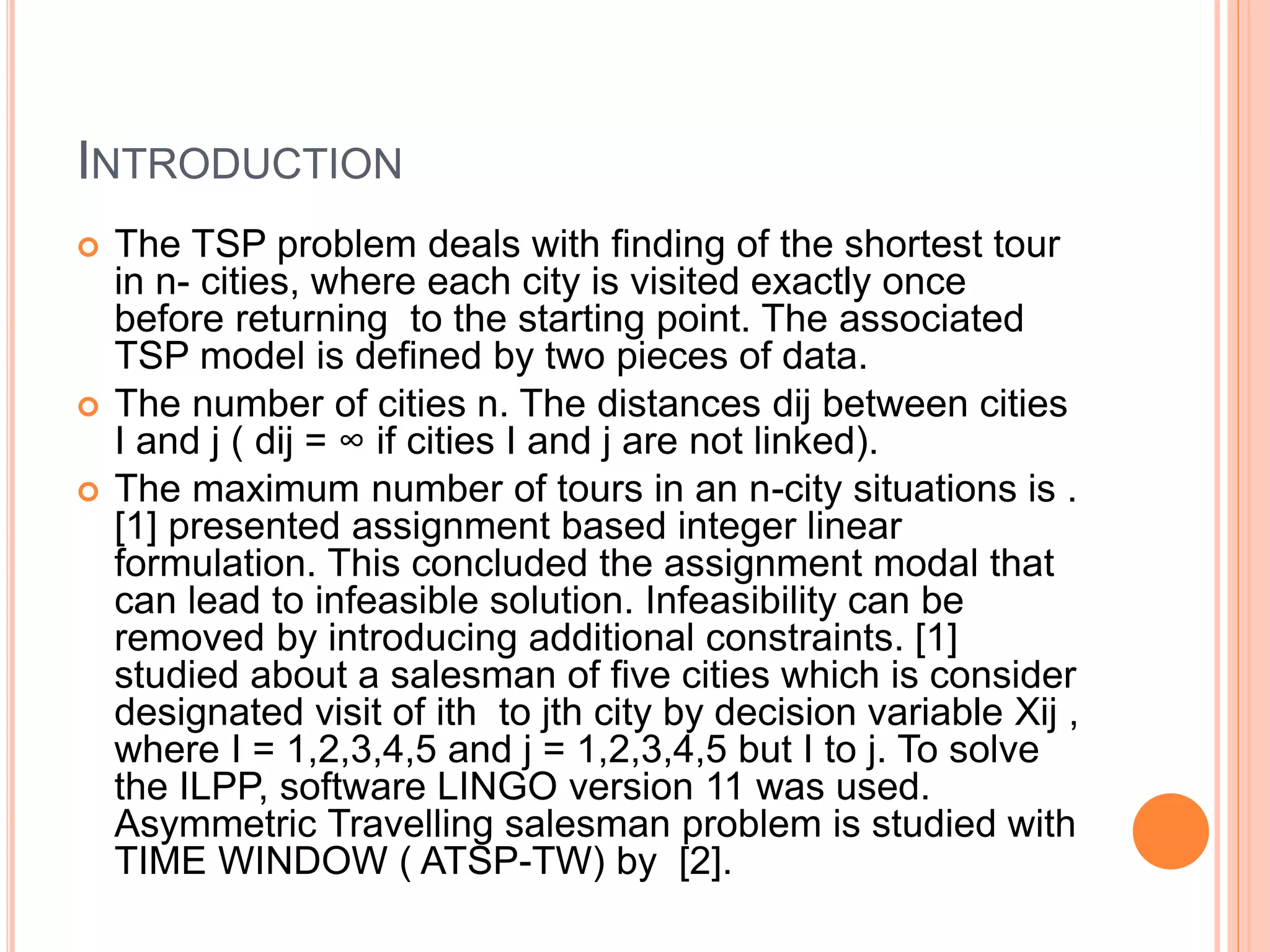 Operation research model for solving TSP | PPTX | Programming Languages ...