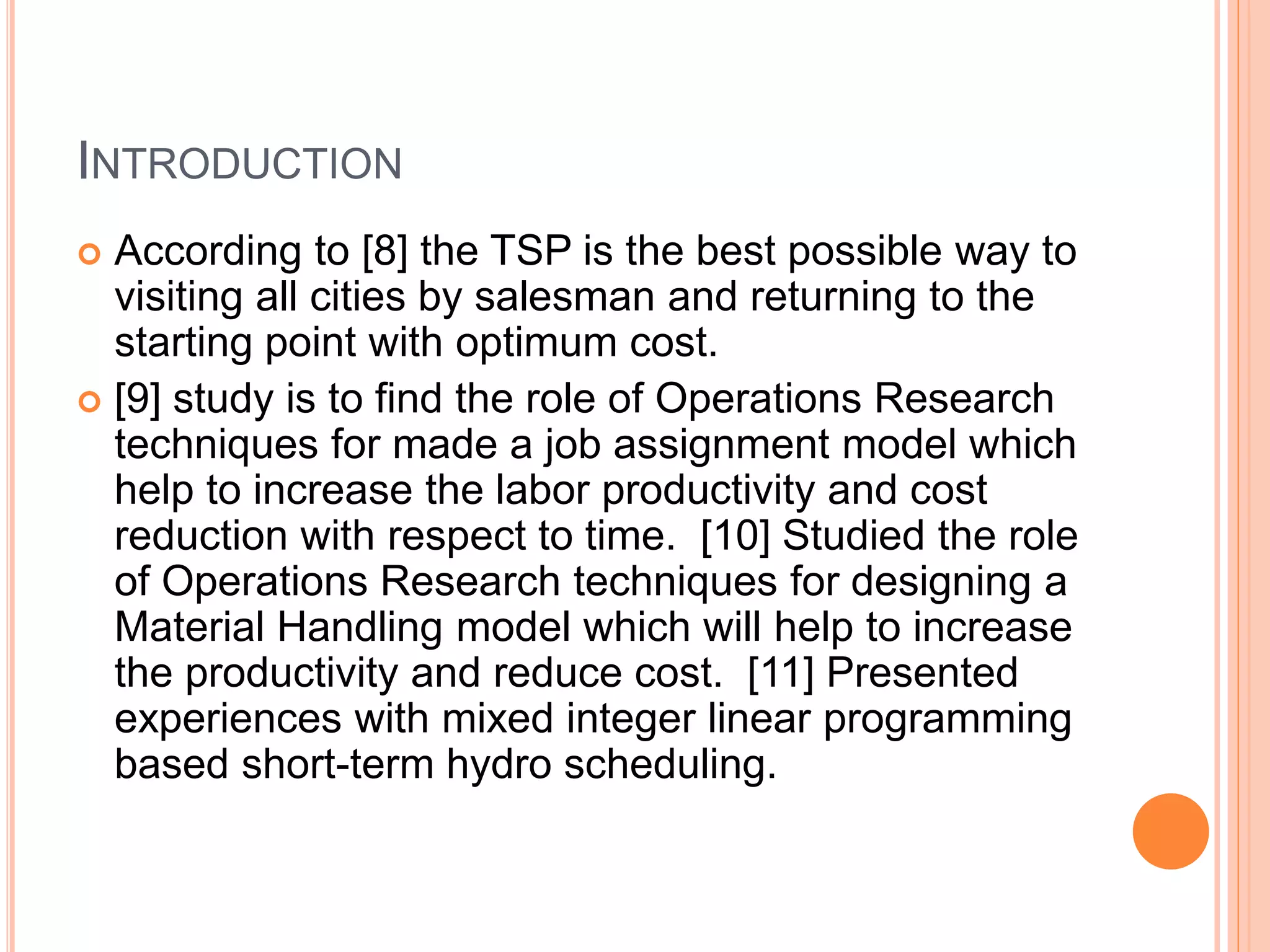 Operation research model for solving TSP | PPTX | Programming Languages ...