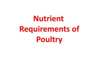 Nutrient
Requirements of
Poultry
 