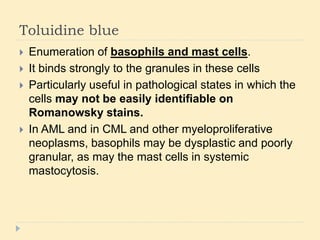 Special stains in Bone marrow examination | PPTX