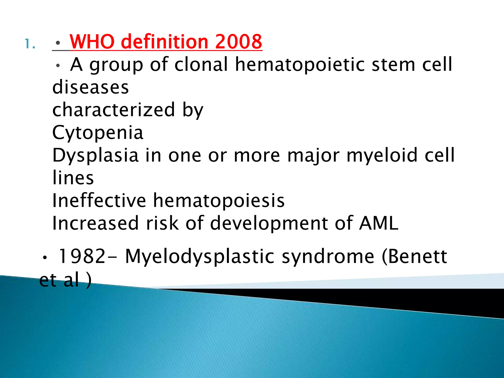 Myelodysplastic Syndrome | PPTX