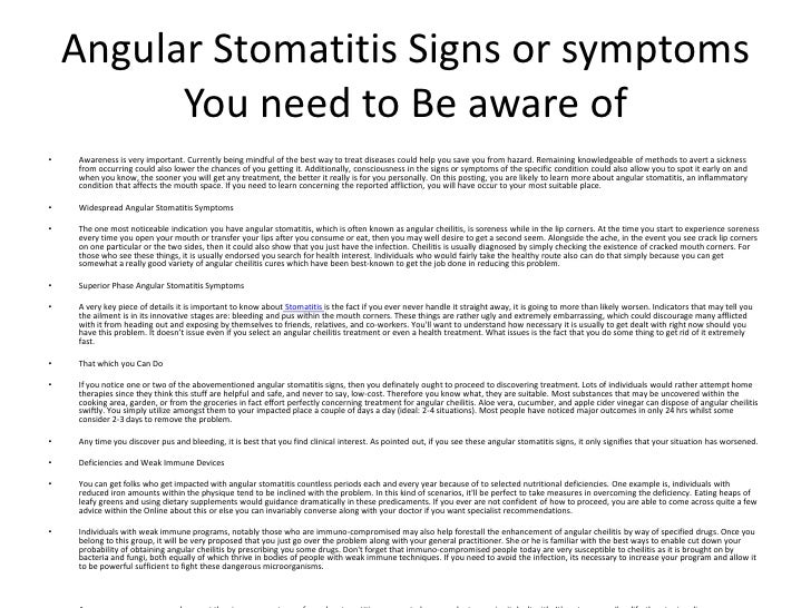Angular Stomatitis Signs or symptoms You need to Be aware of