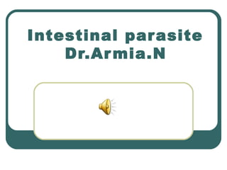 Intestinal parasite
Dr.Armia.N
 