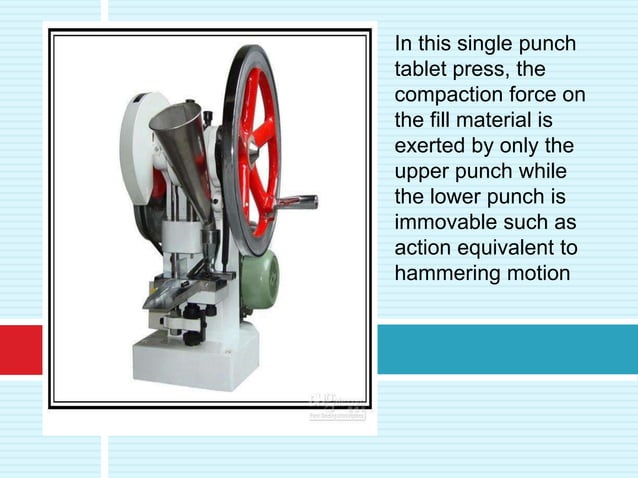 Working Of Tablet Punching Machine PPT